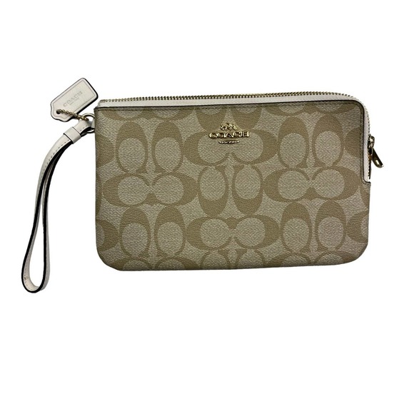 COACH Double Zip Wallet In Signature Canvas - Picture 1 of 4
